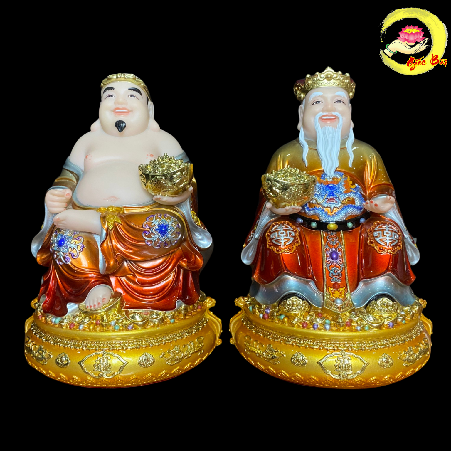 TƯỢNG THẦN TÀI - THỔ ĐỊA BỘT ĐÁ SƠN ĐỎ CAO CẤP
