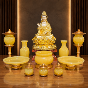 Bộ Đồ Thờ Bằng Đá Ngọc Hoàng Long
