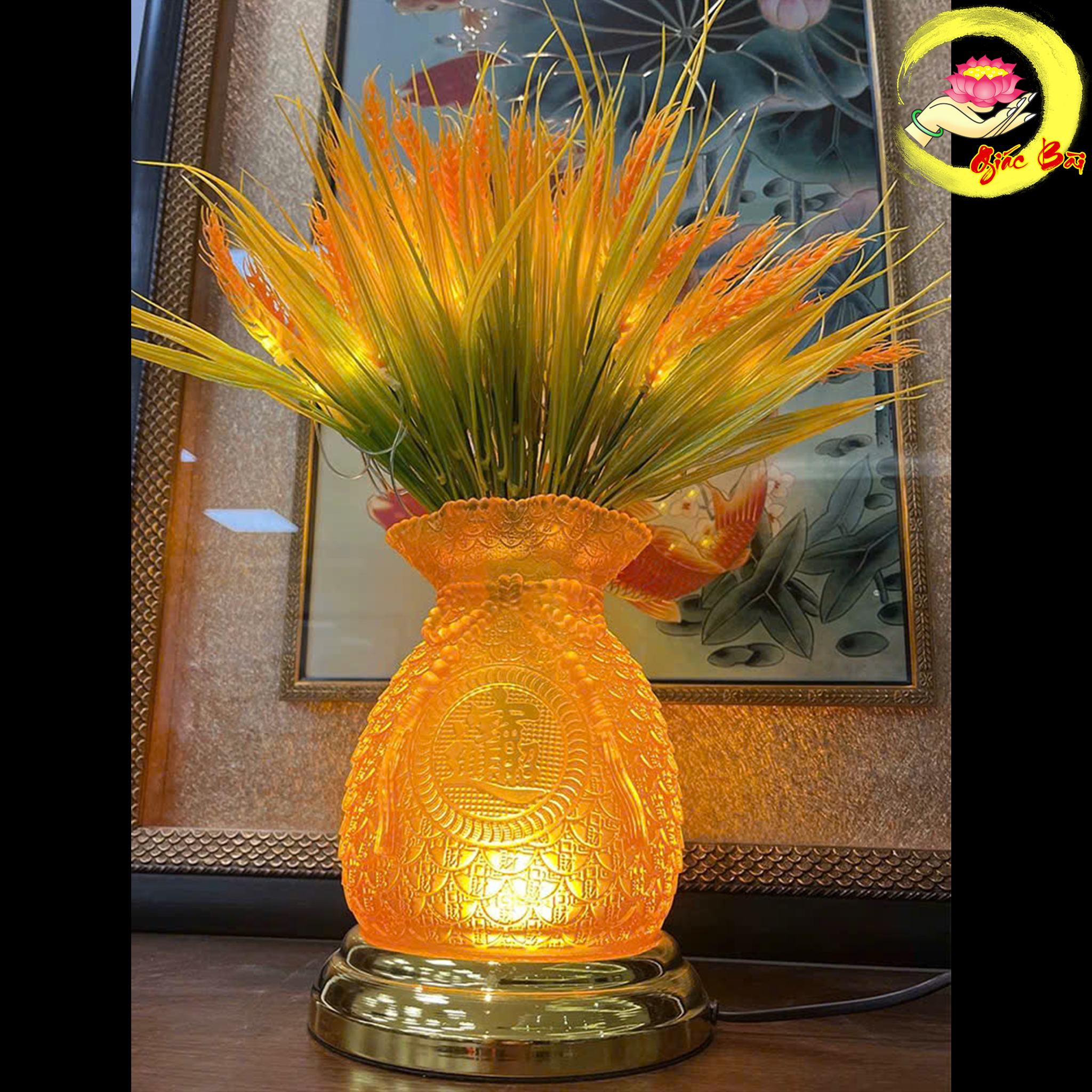 Đèn Bông Lúa Thịnh Vượng Bằng Thủy Lưu Ly - Ảnh 5
