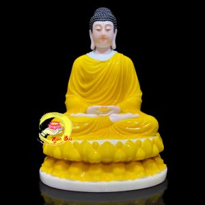 Tượng Phật Thích Ca Tĩnh Tâm Bằng Bột Đá Hổ Phách – Sự Thanh Tịnh và Giác Ngộ