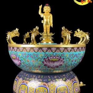 Chậu Tăm Phật Bằng Kim Loại