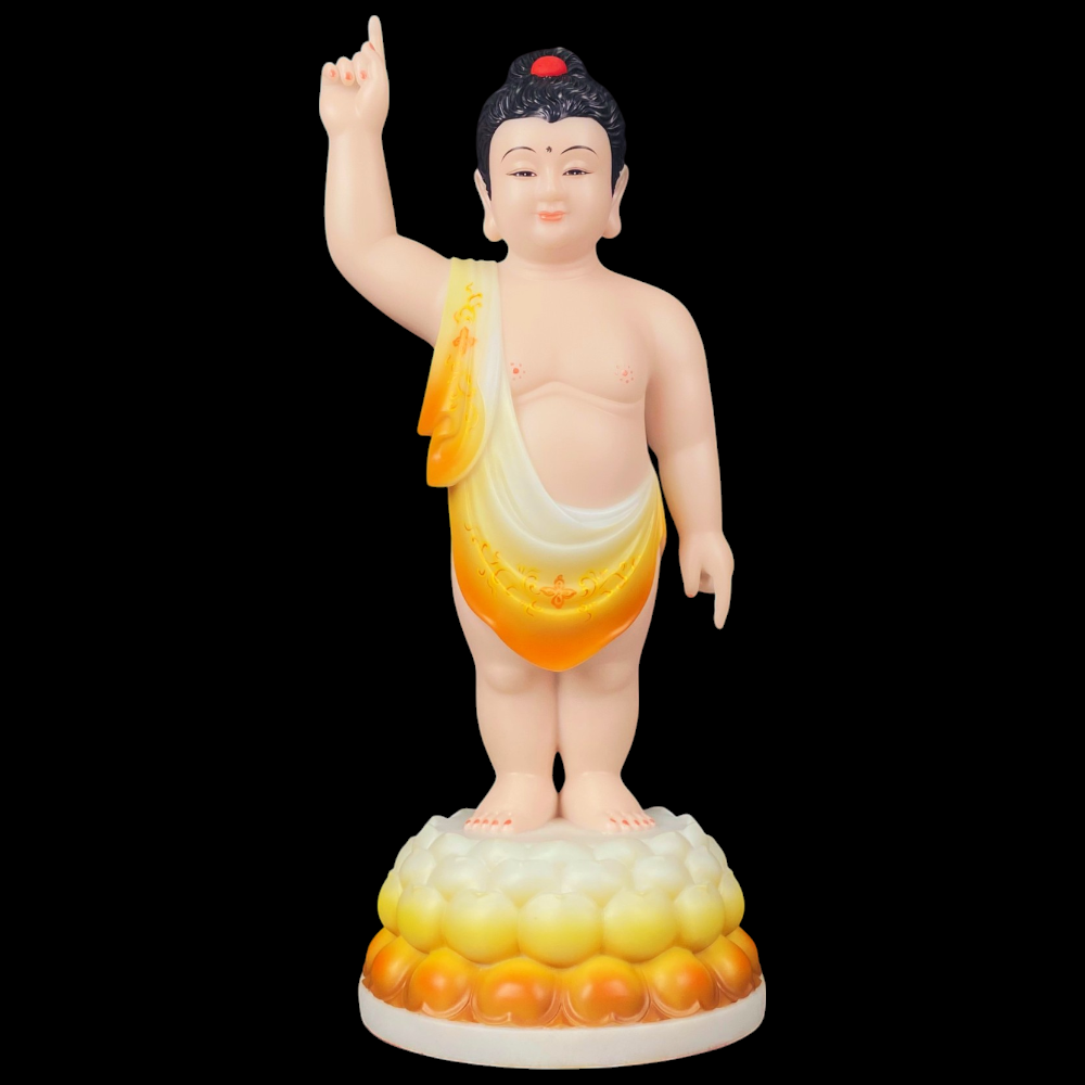 TƯỢNG PHẬT ĐẢN SINH BẰNG BỘT ĐÁ SƠN MÀU